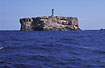 Lighthouse on secluded island south off Mallorca