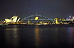 Sydney Harbour Bridge and Sydney Opera house after sunset