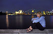 Woman enjoing the view at Sydney Harbour Bridge og Sydney Opera House