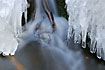 Ice formations at small water fall