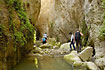 The narrow gorge with people entering