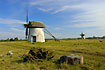 Old mills on a swedish grassland