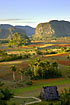 The Viales valley and mogote mountains in late evening light