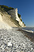 Beautiful stony beach at the cliff