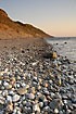 Stones at the coast at sunset