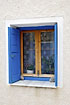 Inviting blue and white window - greek colours