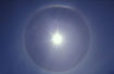 The sun surrounded by a halo