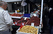 Market in Gdansk where you can buy chanterelles and cherries