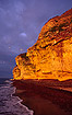 Coastal cliff in evening light