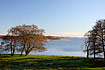 View over the western bank of the lake "Moss" in Denmark