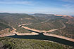 View from "Castillo de Monfrage". The emergence of the rivers Rio Tajo and Rio del Tietar lcan be seen.
