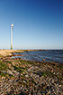 Wind turbine generator placed very close to the coast of western Estonia