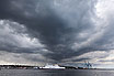 Treathening clouds over rhus Harbour