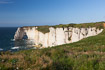 The beautiful limestone cliffs at tretat i Normandy