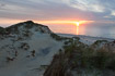 Sunset in the coastal dunes of the island Anholt