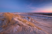 Winter evening on the large sand dune area called Rbjerg Mile