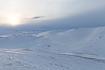 A rough barren winterlandscape in northern Norway