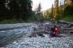 Mother and son enjoying an evening in Olympic National Park