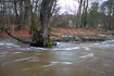 The river Guden has risen over an old overflow area originally created by munks