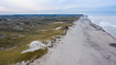 Droneshot of the west coast of Jutland