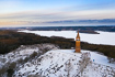 The tower on one of the highest bumps in Denmark called Himmelbjerget (147 masl), which losely translates into sky mountain.