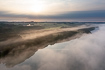 Morning mist over Skanderborg Lake