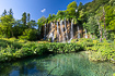 Plitvice National Park in Croatia is known for its crystal clear lakes and waterfalls 