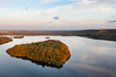 Drone photo of Juls in the Danish Lakelands near Ry and Silkeborg.