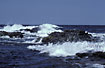 Waves at a rocky shoreline