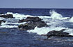 Waves at a rocky shoreline