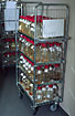 Lab trolley with samples ready to analysis
