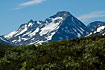 Snowcovered mountains in the mountainregion Jotunheimen