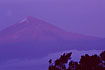 The vulcano El Teide seen from La Gomera