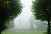 The morning mist is shrouding Engelsholm Manor
