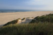 Wide, sandy beach and sand dunes at Blokhus, Denmark