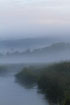 Morning fog and mist and Vejle River (Vejle Aa) by Skibet