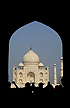 Crowds of people at Taj Mahal in India