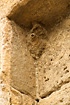 Nest of Western Rock-Nuthatch on the ruins of Nymphaeum in Hierapolis.
