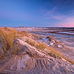 Winter evening on the large sand dune area called Råbjerg Mile
